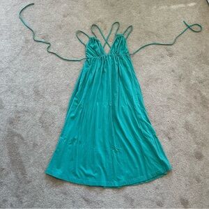 Zara Teal Strappy Maxi Sundress
